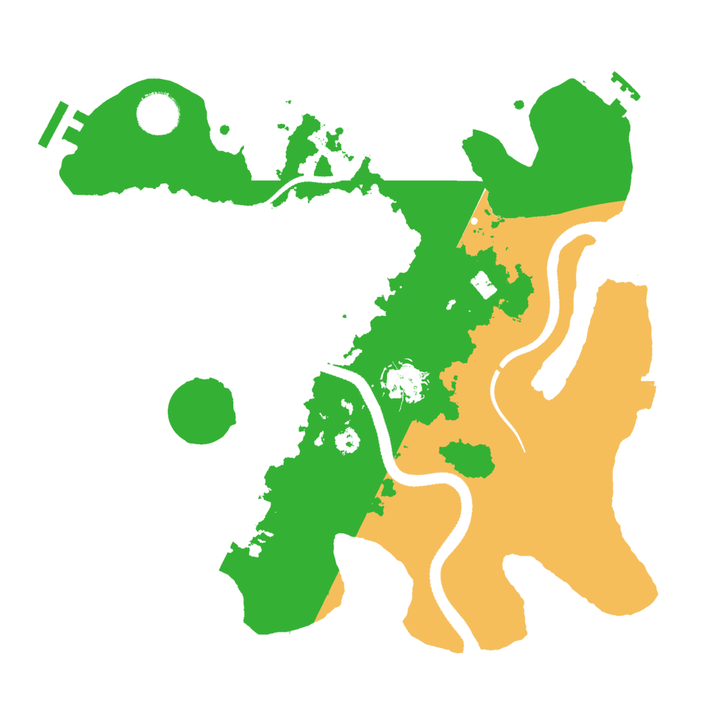 Biome Rust Map: Procedural Map, Size: 3000, Seed: 74251571