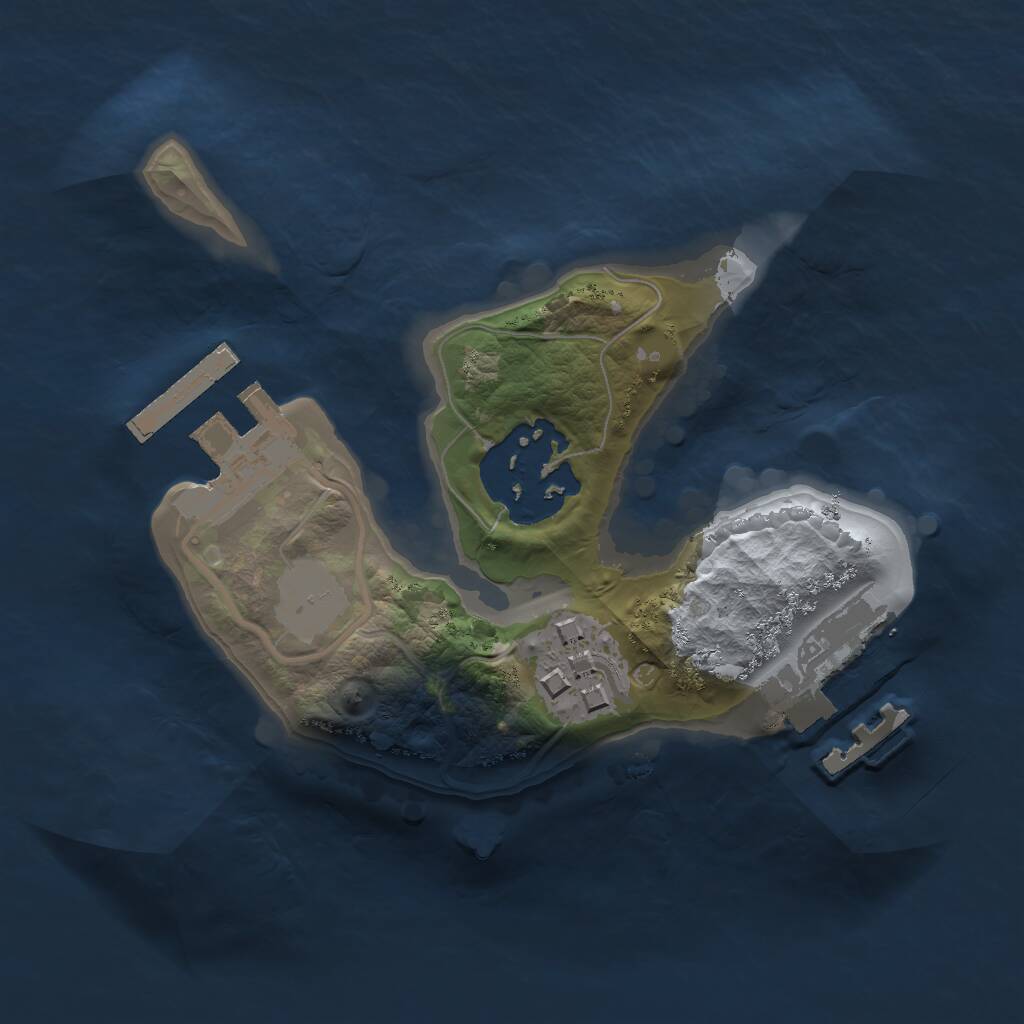 Rust Map: Procedural Map, Size: 1600, Seed: 1476502592, 5 Monuments