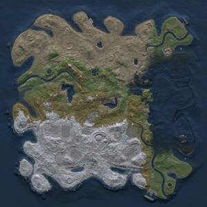 Thumbnail Rust Map: Procedural Map, Size: 4500, Seed: 1538664635, 17 Monuments