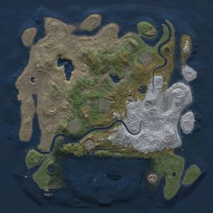 Thumbnail Rust Map: Procedural Map, Size: 4000, Seed: 1792989556, 14 Monuments