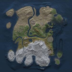 Thumbnail Rust Map: Procedural Map, Size: 3000, Seed: 46541239, 12 Monuments