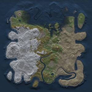 Thumbnail Rust Map: Procedural Map, Size: 3700, Seed: 2091569155, 15 Monuments