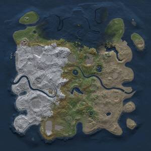 Thumbnail Rust Map: Procedural Map, Size: 4000, Seed: 1374745619, 15 Monuments