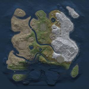 Thumbnail Rust Map: Procedural Map, Size: 3000, Seed: 971858, 12 Monuments