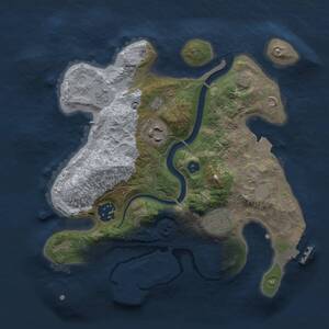 Thumbnail Rust Map: Procedural Map, Size: 2700, Seed: 1762171293, 8 Monuments