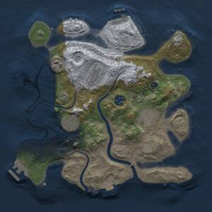 Thumbnail Rust Map: Procedural Map, Size: 3000, Seed: 813921, 11 Monuments
