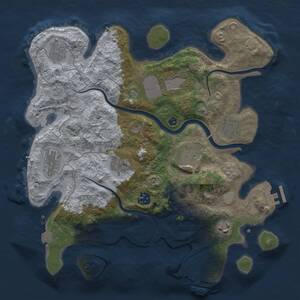 Thumbnail Rust Map: Procedural Map, Size: 3500, Seed: 17111976, 15 Monuments