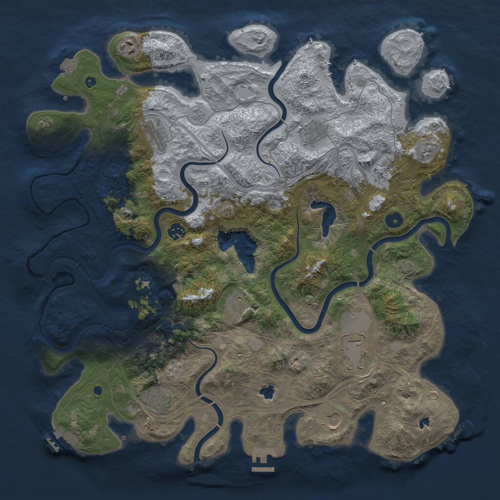 Rust Map: Procedural Map, Size: 4500, Seed: 2025110215, 16 Monuments
