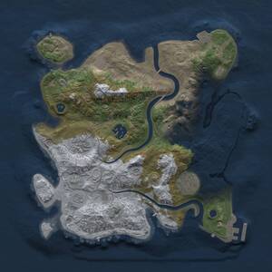 Thumbnail Rust Map: Procedural Map, Size: 3000, Seed: 2025110315, 11 Monuments