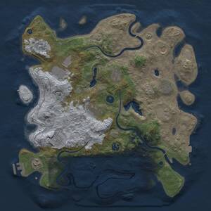 Thumbnail Rust Map: Procedural Map, Size: 4000, Seed: 97169383, 17 Monuments