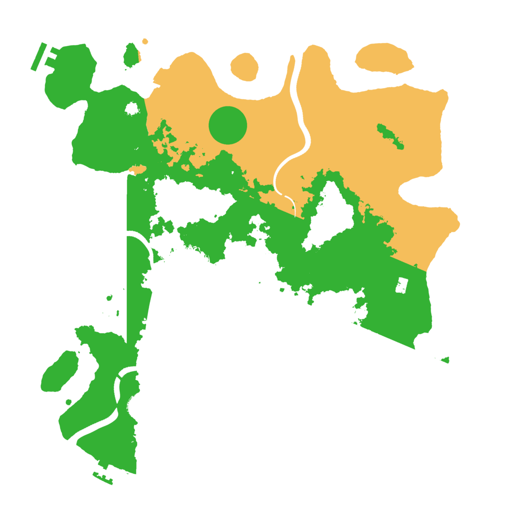 Biome Rust Map: Procedural Map, Size: 3500, Seed: 840801