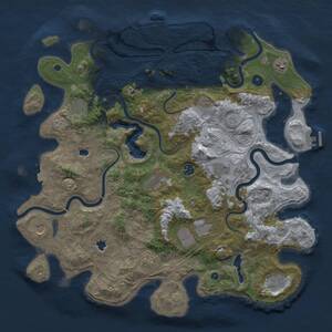 Thumbnail Rust Map: Procedural Map, Size: 4500, Seed: 297056942, 17 Monuments