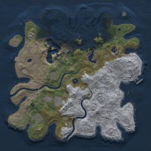 Thumbnail Rust Map: Procedural Map, Size: 4000, Seed: 31576398, 15 Monuments