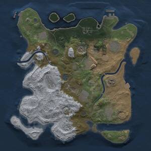 Thumbnail Rust Map: Procedural Map, Size: 3500, Seed: 914842550, 18 Monuments