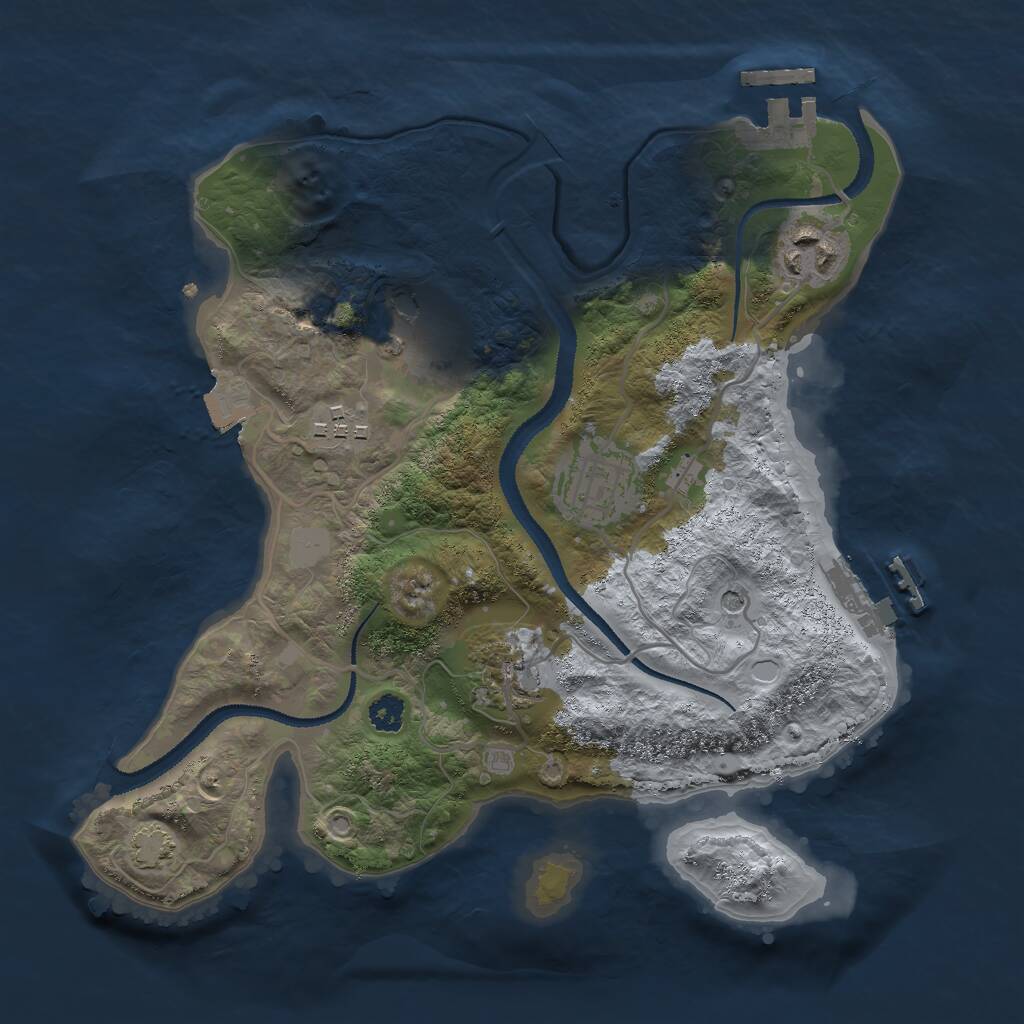 Rust Map: Procedural Map, Size: 2800, Seed: 323526082, 10 Monuments