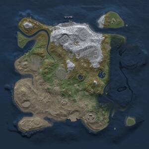 Thumbnail Rust Map: Procedural Map, Size: 3000, Seed: 886313406, 12 Monuments