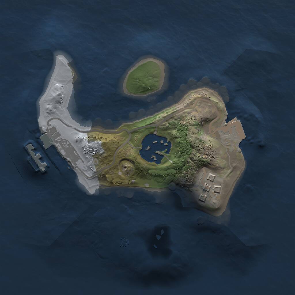 Rust Map: Procedural Map, Size: 1500, Seed: 48183, 4 Monuments