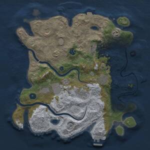Thumbnail Rust Map: Procedural Map, Size: 3500, Seed: 2067542337, 13 Monuments