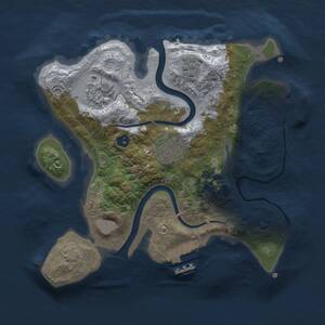 Thumbnail Rust Map: Procedural Map, Size: 2500, Seed: 749480005, 7 Monuments