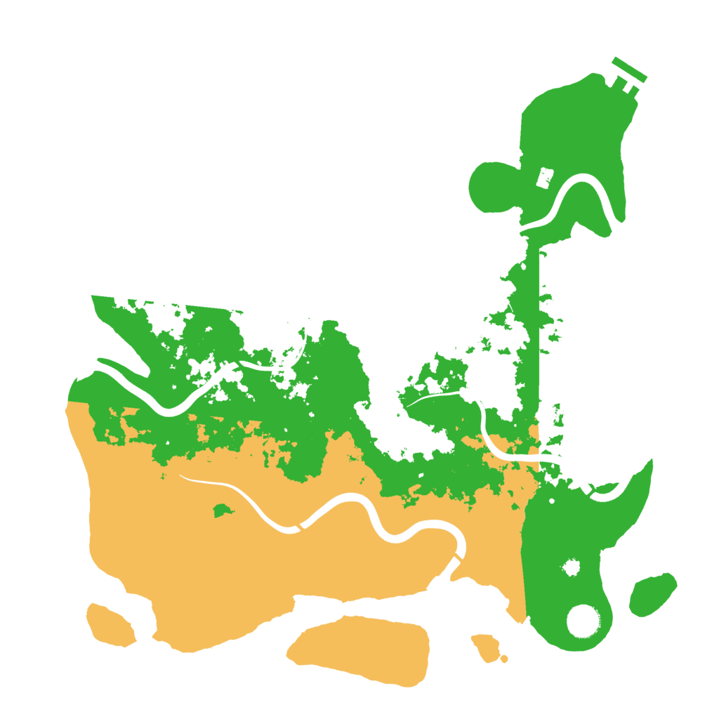 Biome Rust Map: Procedural Map, Size: 3800, Seed: 209405501