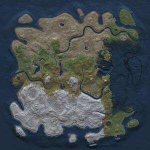 Thumbnail Rust Map: Procedural Map, Size: 4500, Seed: 1839549893, 16 Monuments