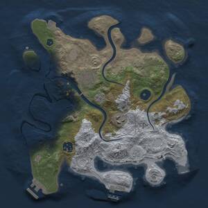 Thumbnail Rust Map: Procedural Map, Size: 3000, Seed: 79154958, 10 Monuments