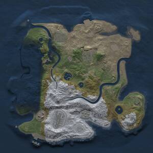 Thumbnail Rust Map: Procedural Map, Size: 3000, Seed: 110962992, 12 Monuments
