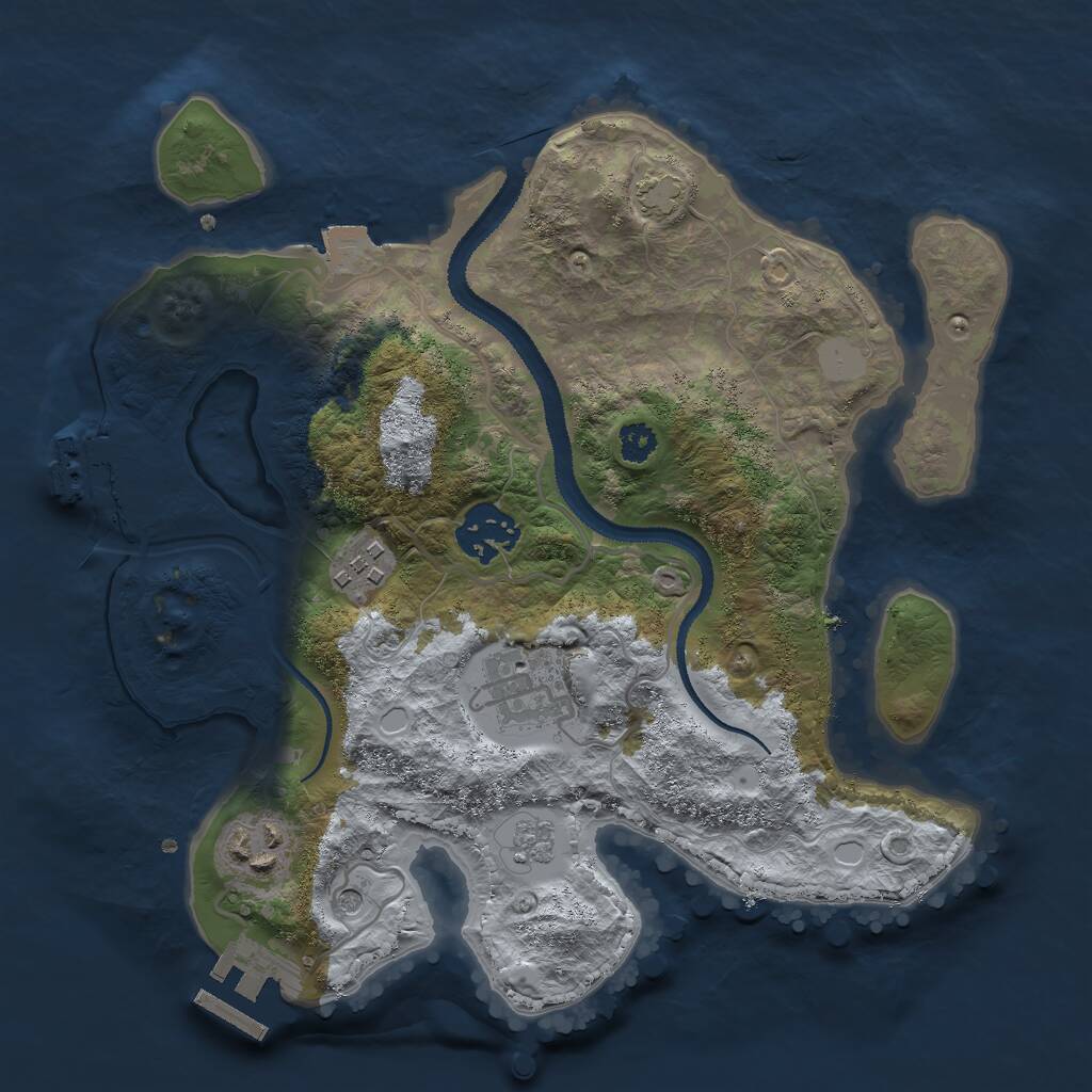 Rust Map: Procedural Map, Size: 2800, Seed: 480390903, 10 Monuments