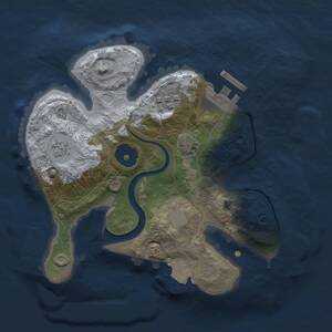 Thumbnail Rust Map: Procedural Map, Size: 2200, Seed: 1152868817, 5 Monuments