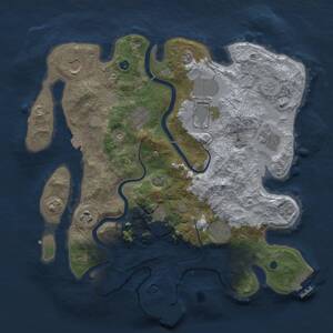Thumbnail Rust Map: Procedural Map, Size: 3500, Seed: 82350, 14 Monuments