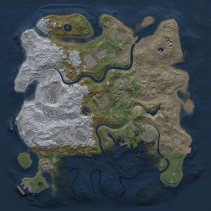 Thumbnail Rust Map: Procedural Map, Size: 4000, Seed: 1116112116, 16 Monuments