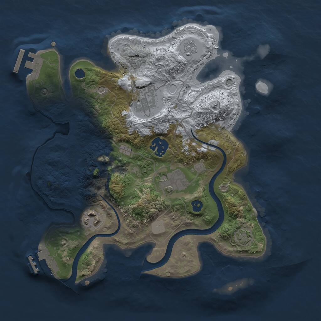 Rust Map: Procedural Map, Size: 2700, Seed: 354123, 10 Monuments