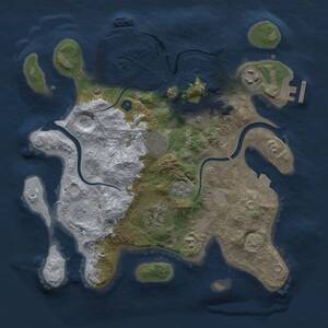 Thumbnail Rust Map: Procedural Map, Size: 3000, Seed: 1514504665, 11 Monuments