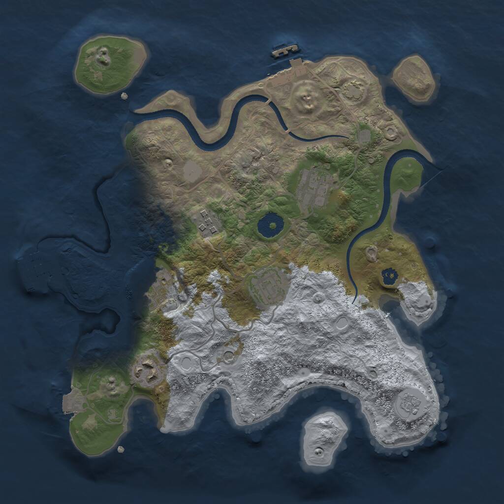 Rust Map: Procedural Map, Size: 3000, Seed: 1534229550, 11 Monuments