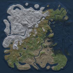 Thumbnail Rust Map: Procedural Map, Size: 6000, Seed: 1224124608, 17 Monuments