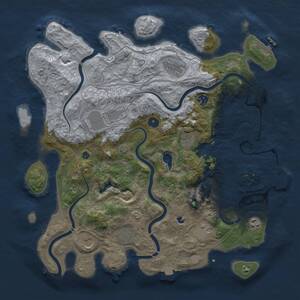 Thumbnail Rust Map: Procedural Map, Size: 4250, Seed: 1768819639, 15 Monuments
