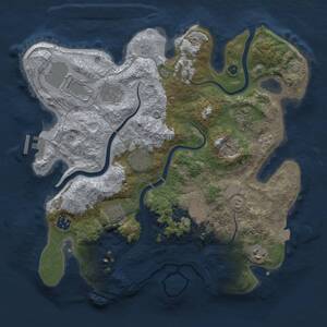 Thumbnail Rust Map: Procedural Map, Size: 3500, Seed: 483087, 15 Monuments