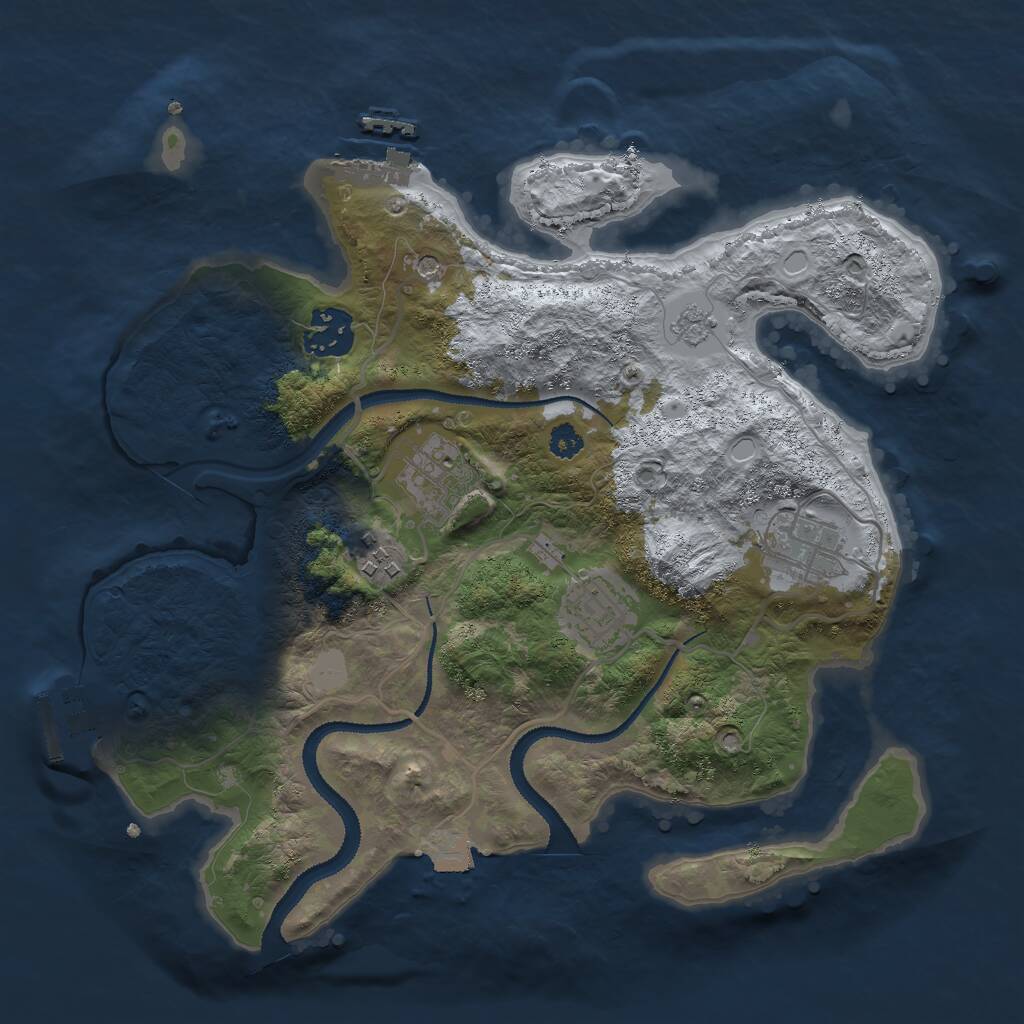 Rust Map: Procedural Map, Size: 3000, Seed: 2025110415, 10 Monuments