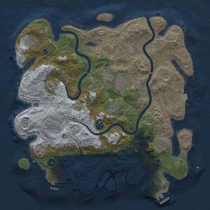 Thumbnail Rust Map: Procedural Map, Size: 3850, Seed: 290559406, 16 Monuments