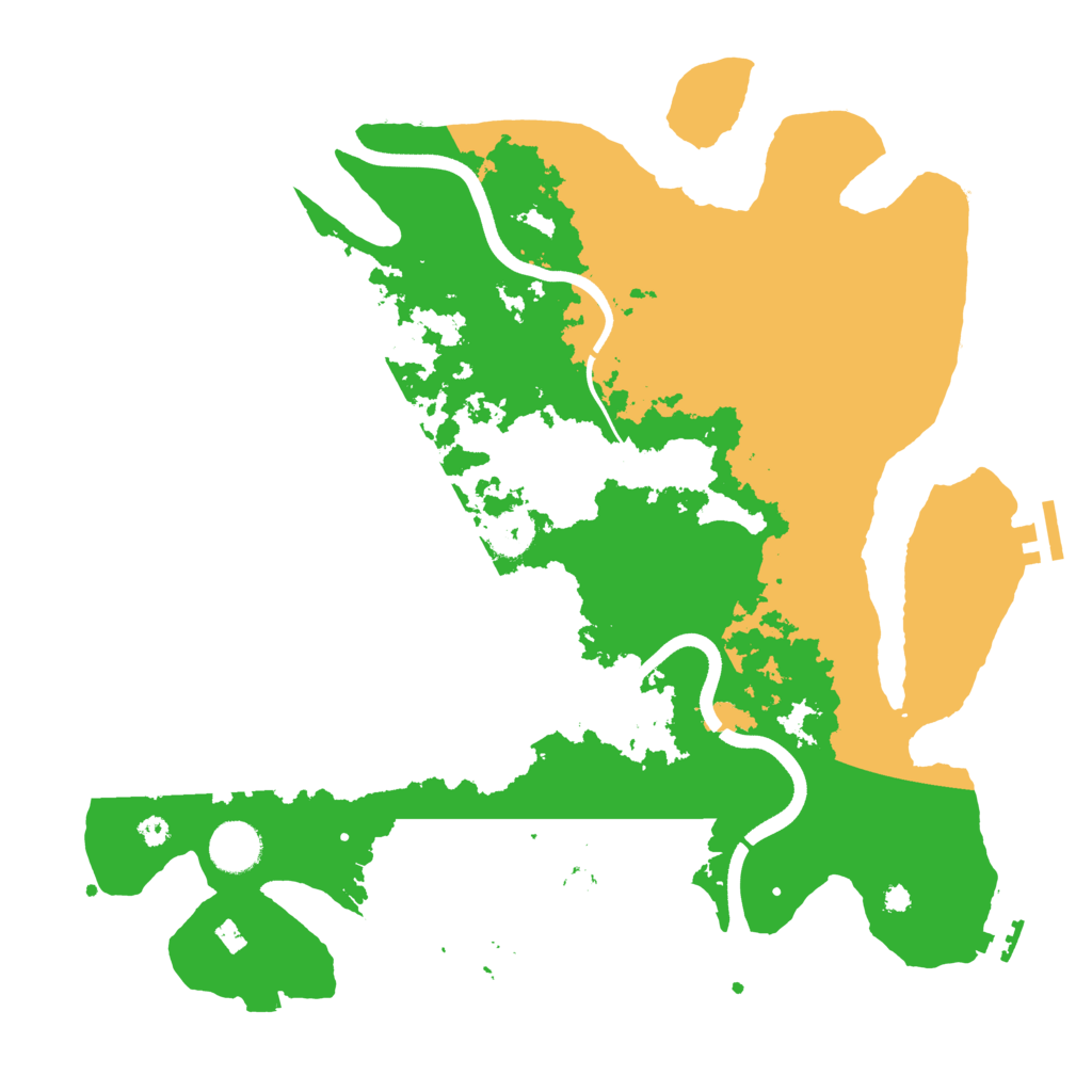 Biome Rust Map: Procedural Map, Size: 3700, Seed: 253710125