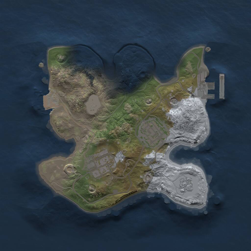 Rust Map: Procedural Map, Size: 2000, Seed: 81577318, 6 Monuments