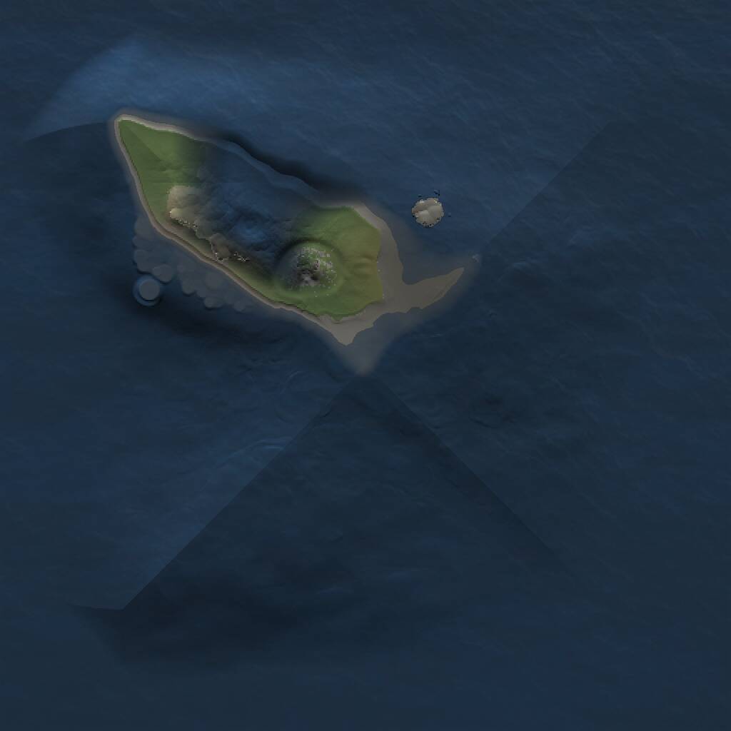 Rust Map: Procedural Map, Size: 1000, Seed: 2070284158, 1 Monuments