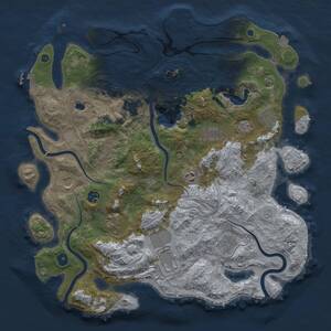 Thumbnail Rust Map: Procedural Map, Size: 4250, Seed: 408489973, 16 Monuments