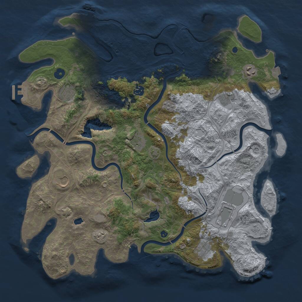 Rust Map: Procedural Map, Size: 4250, Seed: 30688, 15 Monuments