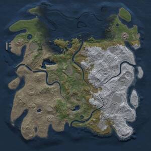 Thumbnail Rust Map: Procedural Map, Size: 4250, Seed: 30688, 15 Monuments