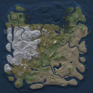 Thumbnail Rust Map: Procedural Map, Size: 5000, Seed: 559110211, 16 Monuments