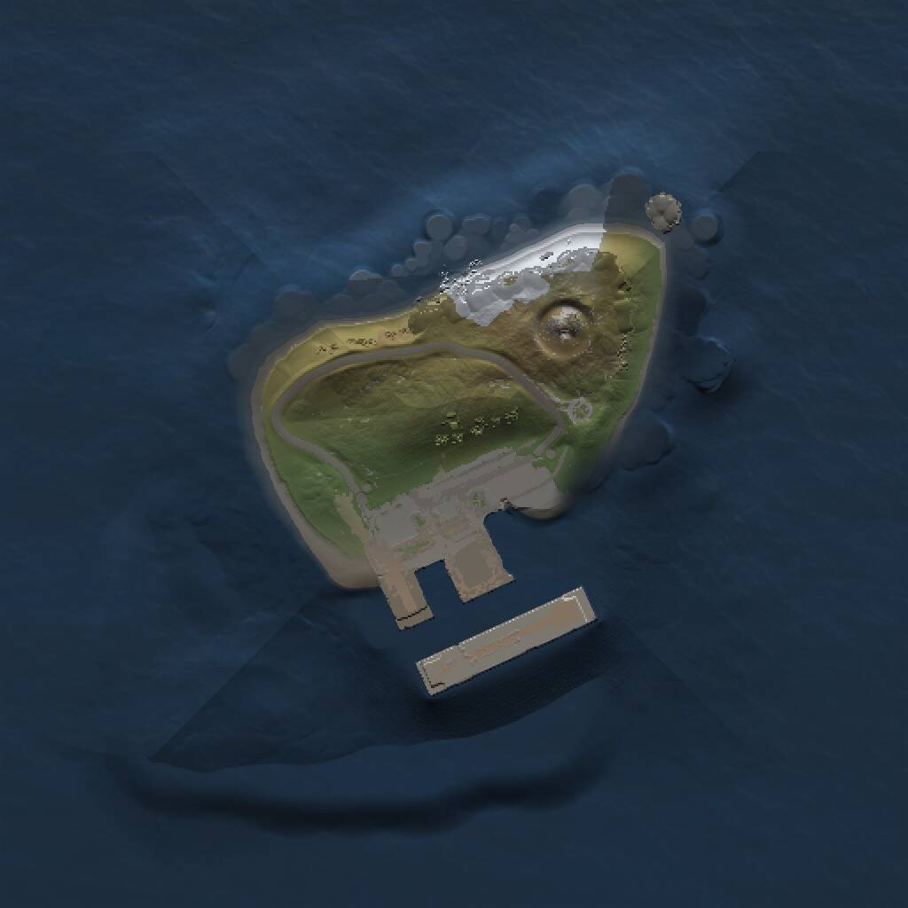 Rust Map: Procedural Map, Size: 1000, Seed: 2086979032, 2 Monuments