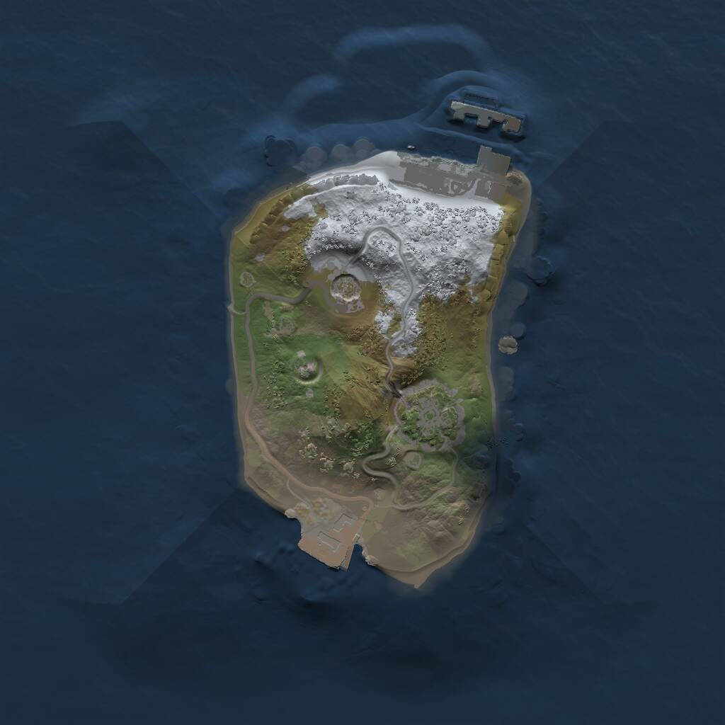 Rust Map: Procedural Map, Size: 1550, Seed: 1518386149, 4 Monuments