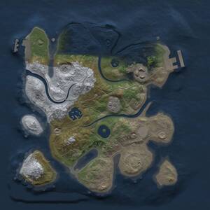 Thumbnail Rust Map: Procedural Map, Size: 2500, Seed: 4563, 8 Monuments
