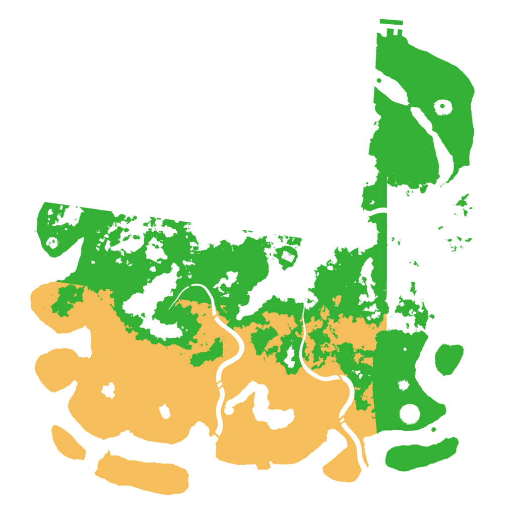 Biome Rust Map: Procedural Map, Size: 4500, Seed: 624025743